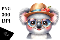 Cute Baby Koala with Cool Haircut PNG Product Image 1