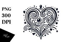 Simple Tattoo Style Heart PNG Product Image 1