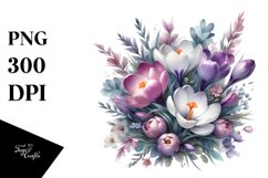 Artistic Crocus Filled Large Clipart Product Image 3