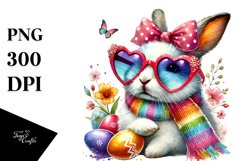 Easter Bunny with Victory Sign PNG Product Image 1