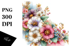 Colorful Hawaiian Flowers PNG Product Image 1