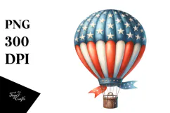 Vintage Hot Air Balloon PNG Product Image 1
