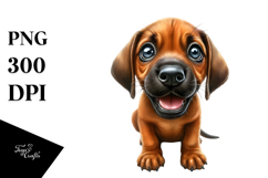 Baby Rhodesian Ridgeback with Big Eyes PNG Product Image 1