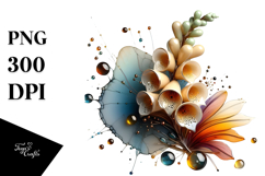 Abstract Foxglove, Watercolor PNG Product Image 1