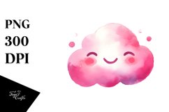 Simple Smiling Cloud PNG Product Image 1