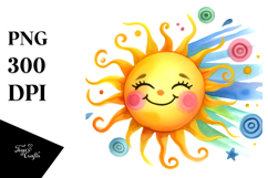 Very Simple Smiling Sun PNG Product Image 1