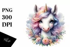 Detailed Baby Unicorn, White Background Product Image 1