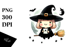 Funny Witch Clipart PNG Product Image 1