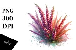 Glossy Heather Material Watercolor Splash | Clipart Product Image 3