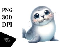 Funny Cute Seal Sublimation Clipart Product Image 3