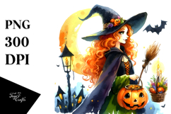 Witch for Halloween | Vibrant Art Clipart Product Image 1