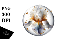 Glossy Iris, Watercolor PNG Product Image 1