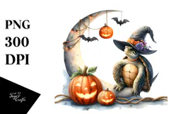 Turtle in Halloween Costume, Transparent PNG Product Image 1