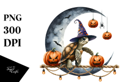 Turtle in Halloween Costume, Transparent PNG Product Image 1
