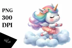 Whimsical Fantasy Clipart, Cute Unicorn Dance Product Image 3