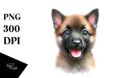 Happy Malinois Baby PNG Product Image 1