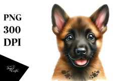 Happy Malinois Baby PNG Product Image 1