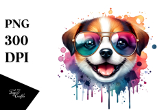 Expressive Dog with Sunglasses PNG Product Image 1