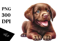 Happy Chesapeake Bay Retriever Baby PNG Product Image 1