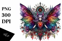 Vibrant Gothic Fairy PNG Product Image 3