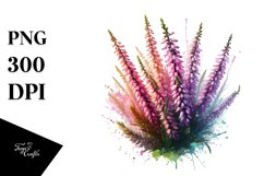 Glossy Heather Material Watercolor Splash | Clipart Product Image 1