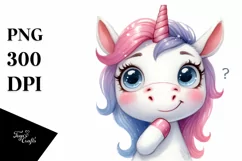 Expressive Very Large Goofy Smile Unicorn PNG Product Image 1