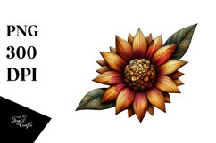 Stained Sunflower Watercolor Splash | Clipart Product Image 3