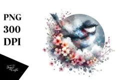 Bird made of Spring Flowers PNG Product Image 1