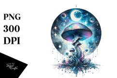 Celestial Mushroom Watercolor Splash Product Image 1