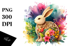 Wooden Bunny, High-Res PNG Product Image 1