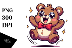 Goofy Cartoon Bear, PNG Product Image 1