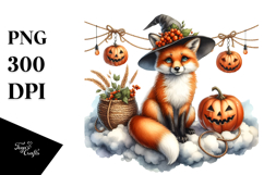 Spooky Night Fox on Cloud PNG Product Image 1
