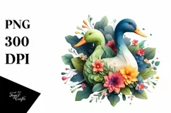Vibrant Duck with Flower Body PNG Product Image 3