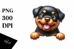 Funny Rottweiler Watercolor Splash | Clipart Product Image 3