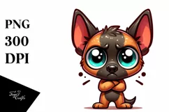 Colorful Baby Malinois Cartoon | Clipart Product Image 3