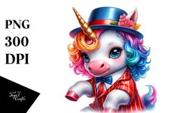 colorful Baby Unicorn in West Coast Swing Dancer&#039;s Attire Product Image 3