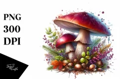 Detailed Glossy Mushroom PNG Product Image 1