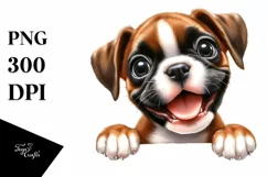 Funny Watercolor Boxer | Sublimation | Clipart Product Image 3