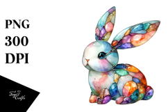 Colorful Pastel Bunny in , PNG Product Image 1