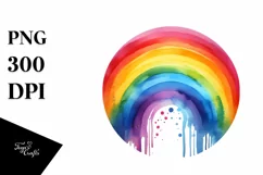 Vibrant Rainbow Simple Watercolor | Sublimation Clipart Product Image 1