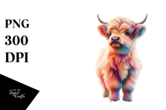 Baby Cow in French Village, Transparent PNG Product Image 1