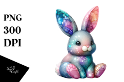 Colorful Pastel Bunny in , PNG Product Image 1