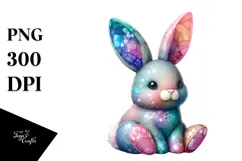 Colorful Pastel Bunny in , PNG Product Image 1