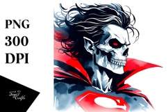 Simple Halloween Image with Superhero Skull Product Image 1