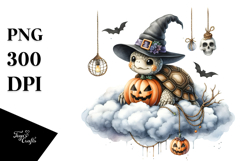 Halloween Turtle on Cloud PNG Product Image 1