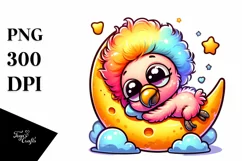Colorful Baby Flamingo Clipart Product Image 3