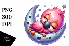 Colorful Baby Flamingo Clipart Product Image 1