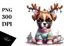 Baby Boxer in Holiday Attire, Transparent PNG Product Image 1