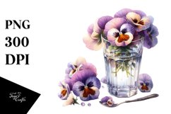with Pansies | Vibrant Art Clipart Product Image 1