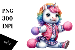 Baby Unicorn in Collegiate Shag Dress, Transparent PNG Product Image 1